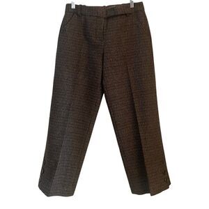 Leon Max Limited‎ Edition Brown Wool Plaid Cropped Trousers – Women's Size 4